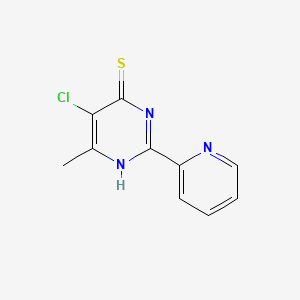 5-Chloro-6-methyl-2-(2-pyridyl)pyrimidine-4-thiol