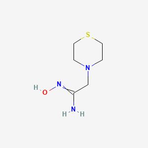 molecular formula C6H13N3OS B7788381 N'-hydroxy-2-thiomorpholin-4-ylethanimidamide 