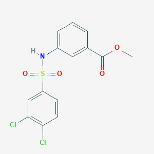 molecular formula C14H11Cl2NO4S B7788396 Methyl 3-((3,4-dichlorophenyl)sulfonamido)benzoate 