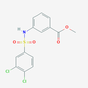 molecular formula C14H11Cl2NO4S B7788396 Methyl 3-[(3,4-dichlorophenyl)sulfonylamino]benzoate 