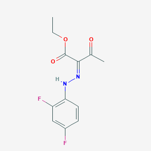 molecular formula C12H12F2N2O3 B7788404 ethyl (2Z)-2-[(2,4-difluorophenyl)hydrazinylidene]-3-oxobutanoate 
