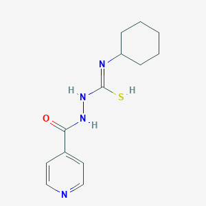 molecular formula C13H18N4OS B7788548 N'-cyclohexyl-N-(pyridine-4-carbonylamino)carbamimidothioic acid 