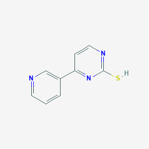 molecular formula C9H7N3S B7788554 4-pyridin-3-ylpyrimidine-2-thiol 