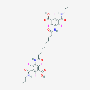 molecular formula C32H36I6N4O8 B077888 Isophthalamic acid, 5,5'-(octamethylenebis(carbonylimino))bis(N-propyl-2,4,6-triiodo- CAS No. 10395-30-9