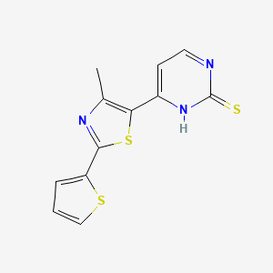 6-(4-methyl-2-thiophen-2-yl-1,3-thiazol-5-yl)-1H-pyrimidine-2-thione