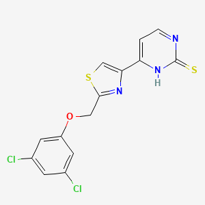 6-[2-[(3,5-dichlorophenoxy)methyl]-1,3-thiazol-4-yl]-1H-pyrimidine-2-thione