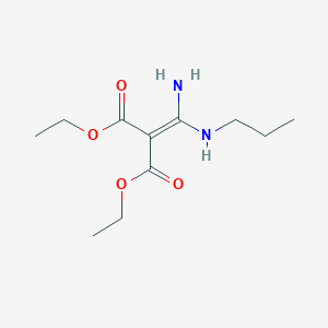 molecular formula C11H20N2O4 B7789106 diethyl 2-[amino(propylamino)methylidene]propanedioate 