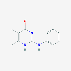 molecular formula C12H13N3O B7789180 2-anilino-5,6-dimethyl-1H-pyrimidin-4-one 