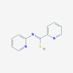 molecular formula C11H9N3S B7789226 N-pyridin-2-ylpyridine-2-carboximidothioic acid 