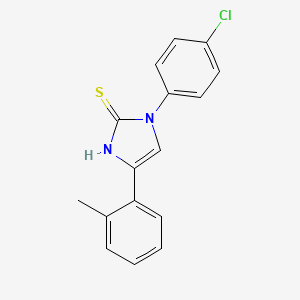 B7789254 1-(4-Chlorophenyl)-1,3-dihydro-4-(2-methylphenyl)-2H-imidazole-2-thione CAS No. 306278-79-5
