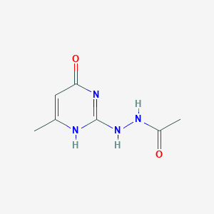 molecular formula C7H10N4O2 B7789301 N'-(6-methyl-4-oxo-1H-pyrimidin-2-yl)acetohydrazide 