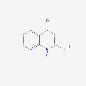 molecular formula C10H9NO2 B7789835 2-hydroxy-8-methyl-1H-quinolin-4-one 