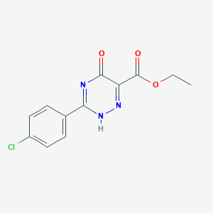 molecular formula C12H10ClN3O3 B7789955 ethyl 3-(4-chlorophenyl)-5-oxo-2H-1,2,4-triazine-6-carboxylate 