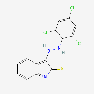 molecular formula C14H8Cl3N3S B7789987 3-[2-(2,4,6-trichlorophenyl)hydrazinyl]indole-2-thione 