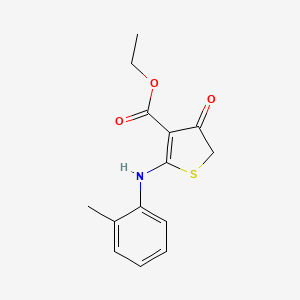 molecular formula C14H15NO3S B7790006 ethyl 2-(2-methylanilino)-4-oxothiophene-3-carboxylate 
