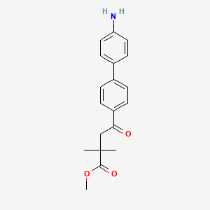 molecular formula C19H21NO3 B7790136 methyl 4-(4'-amino-1,1'-biphenyl-4-yl)-2,2-dimethyl-4-oxobutanoate 