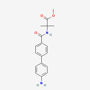 molecular formula C18H20N2O3 B7790159 methyl N-[(4'-aminobiphenyl-4-yl)carbonyl]-2-methylalaninate 
