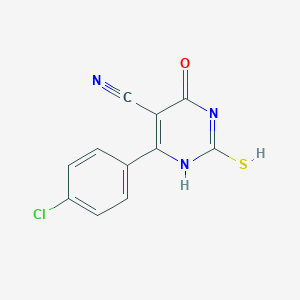 molecular formula C11H6ClN3OS B7790178 6-(4-chlorophenyl)-4-oxo-2-sulfanyl-1H-pyrimidine-5-carbonitrile 