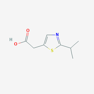 molecular formula C8H11NO2S B7790190 2-[2-(propan-2-yl)-1,3-thiazol-5-yl]acetic acid 