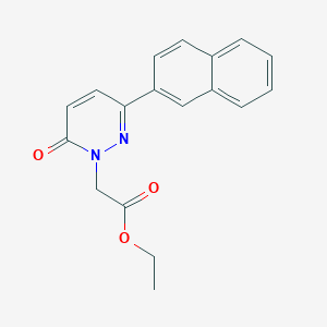 molecular formula C18H16N2O3 B7790255 ethyl 2-[3-(2-naphthyl)-6-oxo-1(6H)-pyridazinyl]acetate 