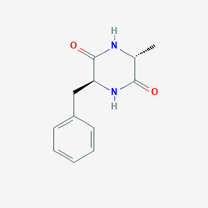 molecular formula C12H14N2O2 B077907 (3S,6R)-3-Benzyl-6-methyl-2,5-piperazinedione CAS No. 15136-19-3