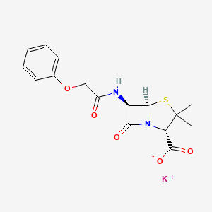 molecular formula C16H17KN2O5S B7790716 potassium;(2S,5R,6R)-3,3-dimethyl-7-oxo-6-[(2-phenoxyacetyl)amino]-4-thia-1-azabicyclo[3.2.0]heptane-2-carboxylate 