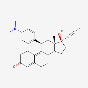 molecular formula C29H35NO2 B7790895 11beta-[4-(Dimethylamino)phenyl]-17beta-hydroxy-17-(1-propynyl)estra-4,9-dien-3-one 