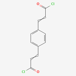 molecular formula C12H8Cl2O2 B7790941 3-[4-(3-Chloro-3-oxoprop-1-enyl)phenyl]prop-2-enoyl chloride 