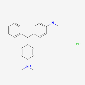 molecular formula C23H25N2.C2HO4<br>C25H26N2O4 B7791124 [4-[[4-(dimethylamino)phenyl]-phenylmethylidene]cyclohexa-2,5-dien-1-ylidene]-dimethylazanium;2-hydroxy-2-oxoacetate CAS No. 13425-25-7