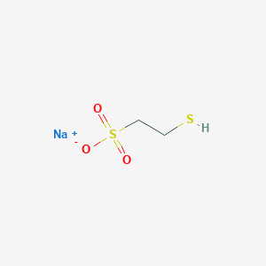 molecular formula C2H5NaO3S2 B7791166 sodium;2-sulfanylethanesulfonate 