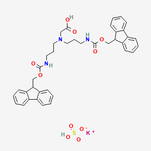 molecular formula C38H40KN3O10S B7791359 potassium;2-[bis[3-(9H-fluoren-9-ylmethoxycarbonylamino)propyl]amino]acetic acid;hydrogen sulfate 