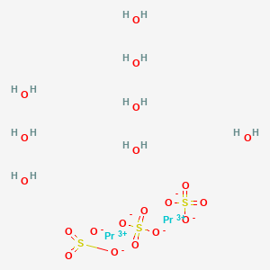 molecular formula H16O20Pr2S3 B077914 硫酸镨--水 (2/3/8) CAS No. 13510-41-3