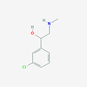 molecular formula C9H12ClNO B7791493 1-(3-Chlorophenyl)-2-(methylamino)ethan-1-ol 