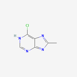 molecular formula C6H5ClN4 B7791666 6-chloro-8-methyl-1H-purine 