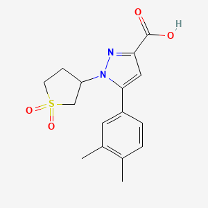 5-(3,4-dimethylphenyl)-1-(1,1-dioxo-1$l^{6}-thiolan-3-yl)-1H-pyrazole-3-carboxylic acid
