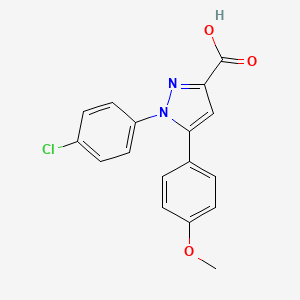 1-(4-chlorophenyl)-5-(4-methoxyphenyl)-1H-pyrazole-3-carboxylic acid
