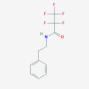 molecular formula C11H10F5NO B077928 Propanamide, 2,2,3,3,3-pentafluoro-N-(2-phenylethyl)- CAS No. 13230-93-8