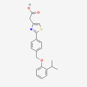 2-[2-[4-[(2-Propan-2-ylphenoxy)methyl]phenyl]-1,3-thiazol-4-yl]acetic acid