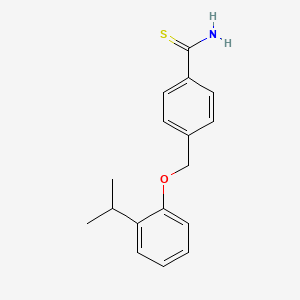 4-[(2-Propan-2-ylphenoxy)methyl]benzenecarbothioamide