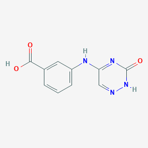 3-[(3-Oxo-2,3-dihydro-1,2,4-triazin-5-yl)amino]benzoic acid