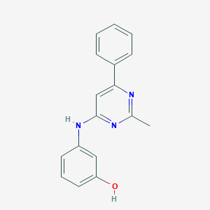 3-[(2-Methyl-6-phenylpyrimidin-4-yl)amino]phenol