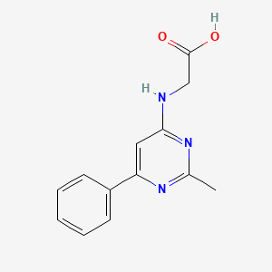 molecular formula C13H13N3O2 B7792833 2-[(2-Methyl-6-phenylpyrimidin-4-yl)amino]acetic acid 