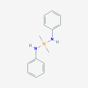 molecular formula C14H18N2Si B077929 Silanediamine, 1,1-dimethyl-N,N'-diphenyl- CAS No. 13435-09-1