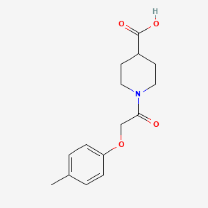 molecular formula C15H19NO4 B7792903 1-(2-(p-Tolyloxy)acetyl)piperidine-4-carboxylic acid 