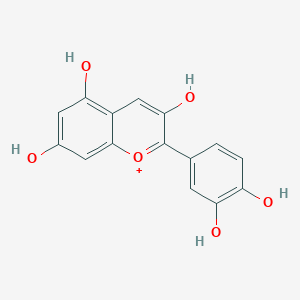 molecular formula C15H11O6+ B077932 (+)-Leucocyanidin CAS No. 13306-05-3