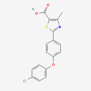 2-[4-(4-Chlorophenoxy)phenyl]-4-methyl-1,3-thiazole-5-carboxylic acid