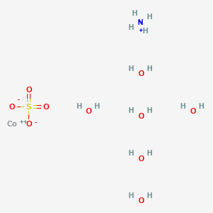 molecular formula CoH20N2O14S2 B077939 Azanium;cobalt(2+);sulfate;hexahydrate CAS No. 13586-38-4
