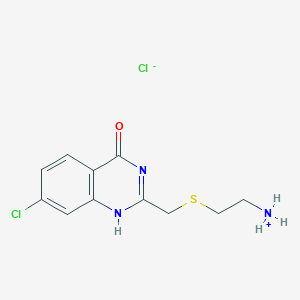 molecular formula C11H13Cl2N3OS B7793947 2-[(7-chloro-4-oxo-1H-quinazolin-2-yl)methylsulfanyl]ethylazanium;chloride 