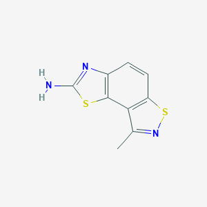 molecular formula C9H7N3S2 B077944 8-Methylthiazolo[4',5':5,6]benzo[1,2-d]isothiazol-2-amine CAS No. 13399-27-4