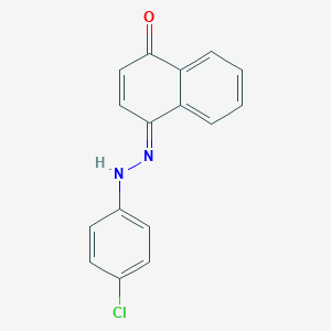 molecular formula C16H11ClN2O B7795035 (4E)-4-[(4-chlorophenyl)hydrazinylidene]naphthalen-1-one 